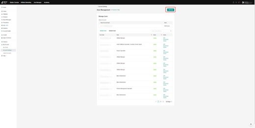 Tela do TikTok Shop para adicionar usuário