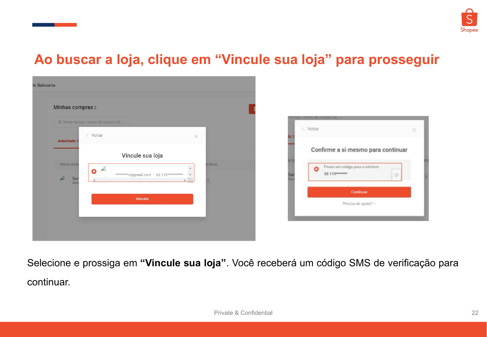 Busca por nome de usuário para vincular loja Shopee